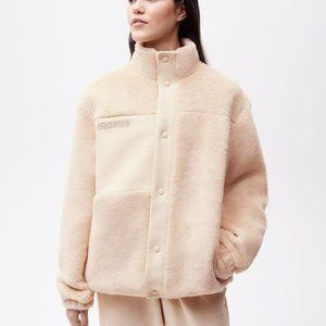 Pangaia Recycled Wool Fleece Jacket, Sand